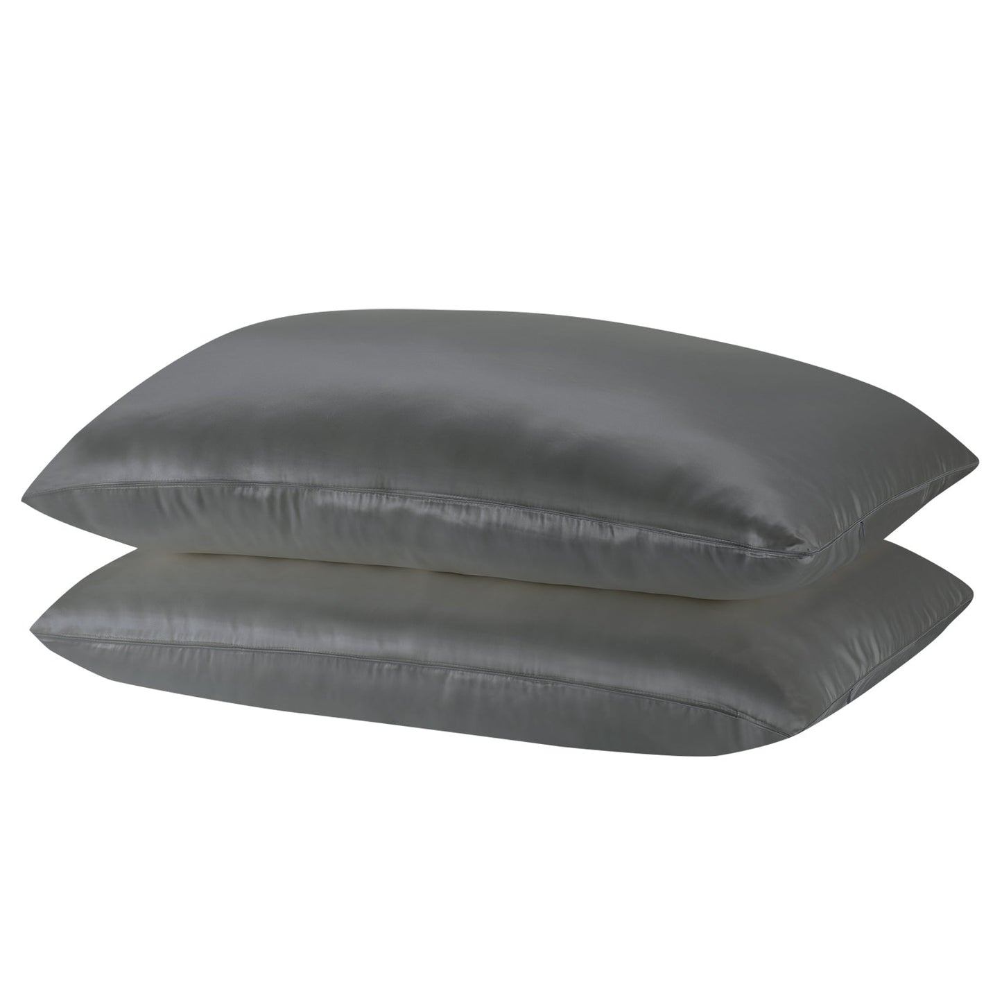 MULBERRY Silk Pillowcase TWIN PACK - SIZE: 51cm x 76cm - CHARCOAL