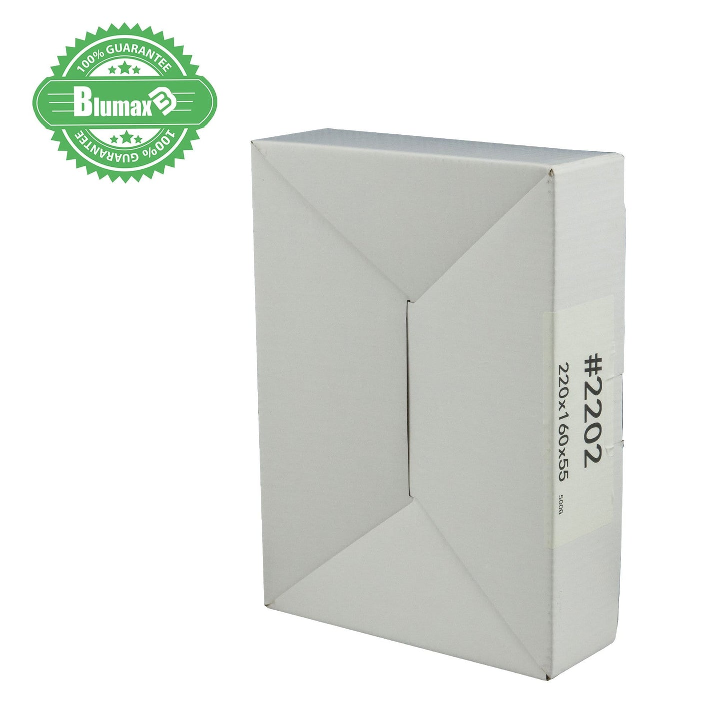 White Carton Cardboard Shipping Box 100x 220mm x 160mm x 55mm (#2202) for 500G Satchel