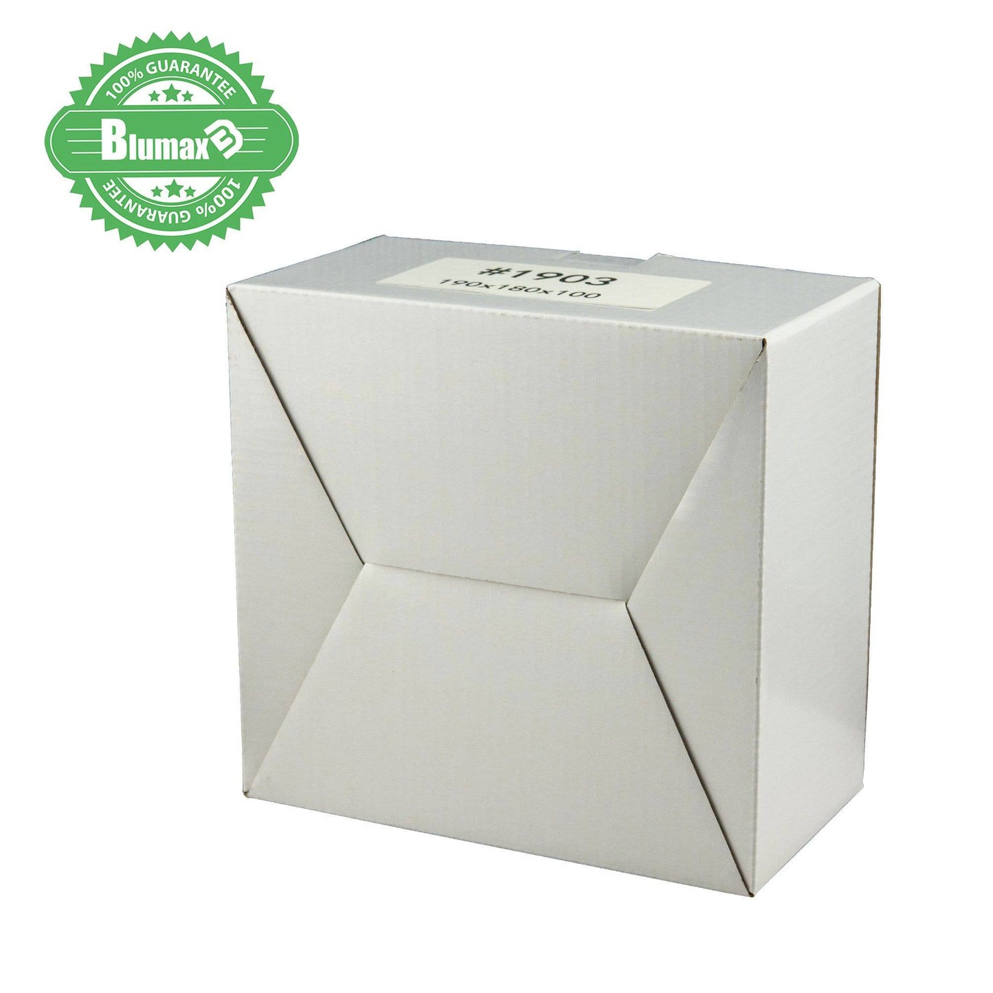 100x 190mm x 180mm x 100mm White Carton Cardboard Shipping Box (#1903)