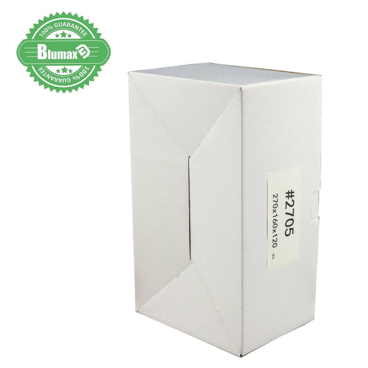 White Carton Cardboard Shipping Box 100x 270mm x 160mm x 120mm (#2705) for 3KG Satchel
