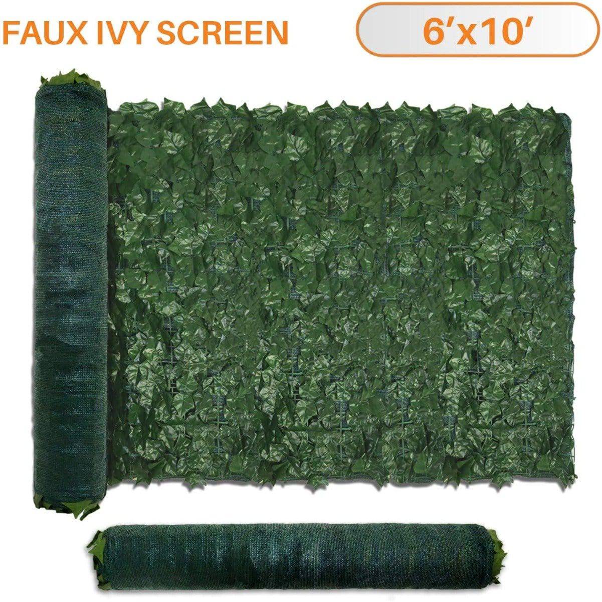 Artificial Plant Ivy Leaf Hedging & Privacy Screen (shade cloth backing) 3m x 1m Roll