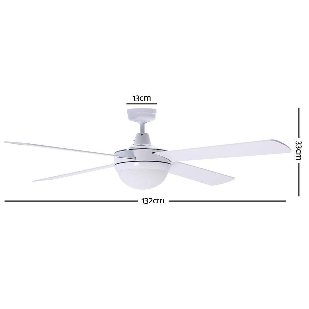 Devanti 52" Ceiling Fan - White (CF-RC-52-WH)