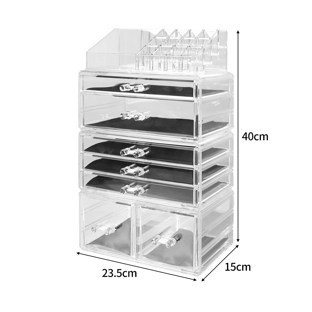 Cosmetic 7 Drawer Makeup Organizer Storage Jewellery Holder Box Acrylic Display