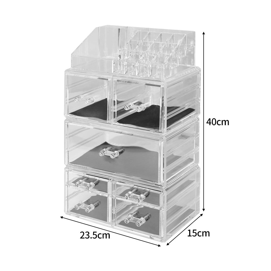 Cosmetic 7 Drawer Makeup Organizer Storage Jewellery Holder Box Acrylic Display