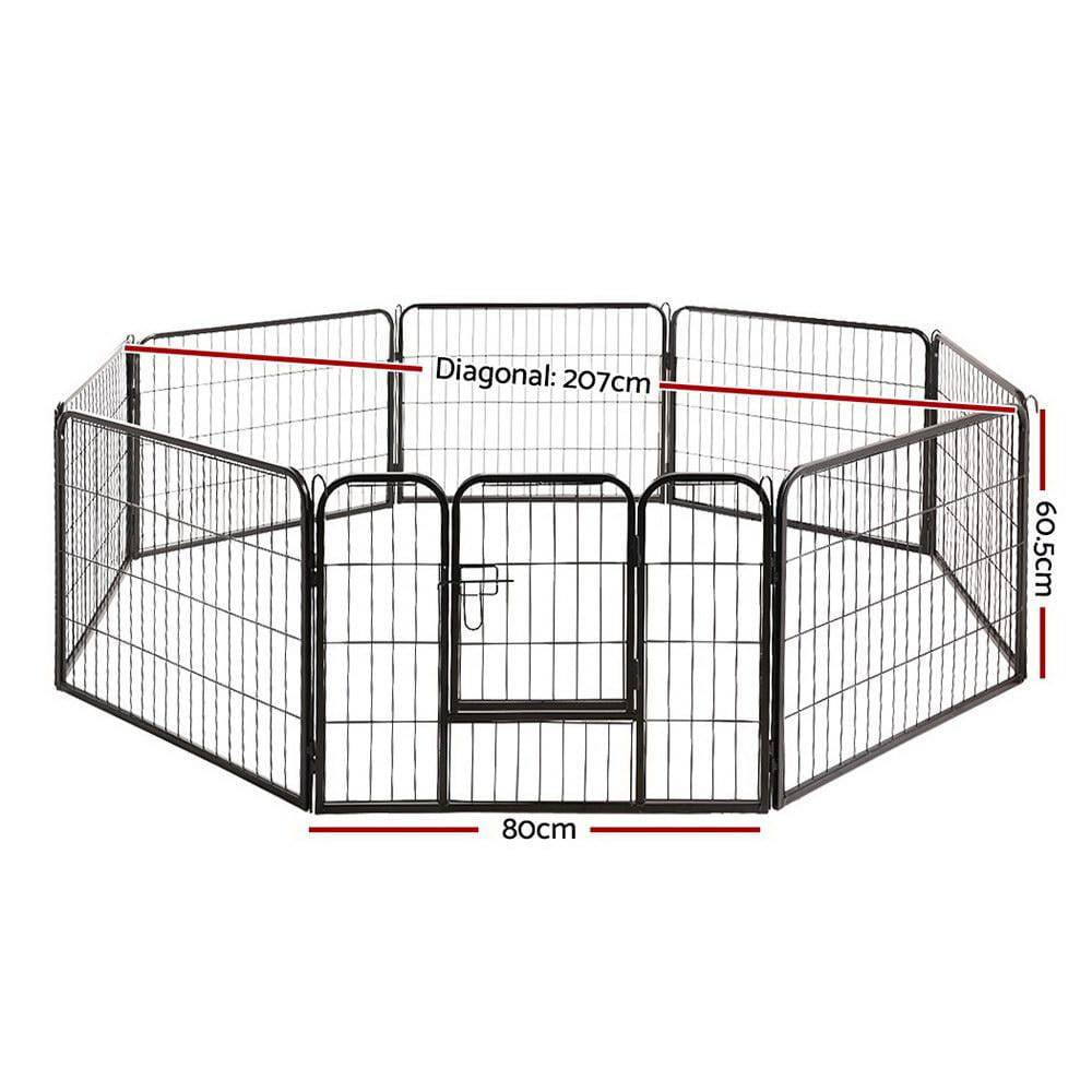 Pet Playpen i.Pet 8 Panel -Puppy Exercise Cage 80x60cm