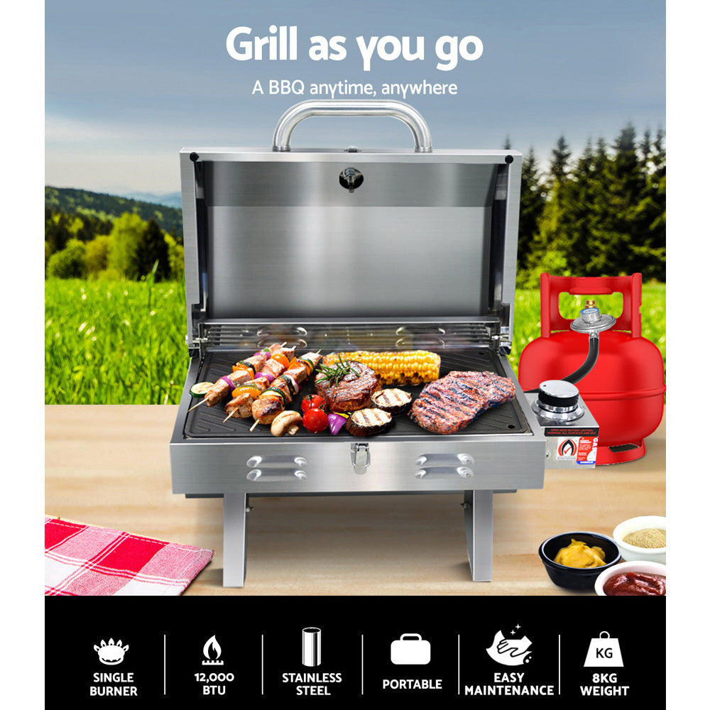 Portable Gas BBQ 46.5cm x 28.5cm