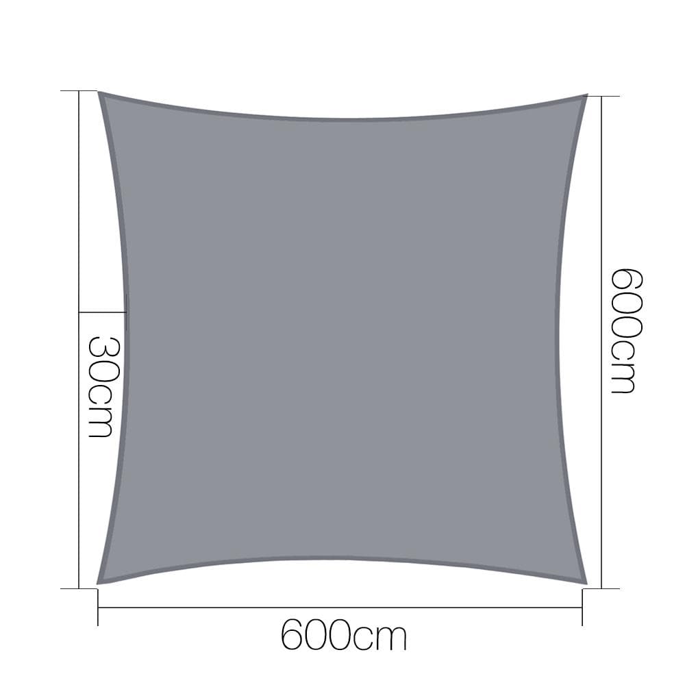 Instahut Sun Shade Sail Cloth Shadecloth 280 gsm 6x6m