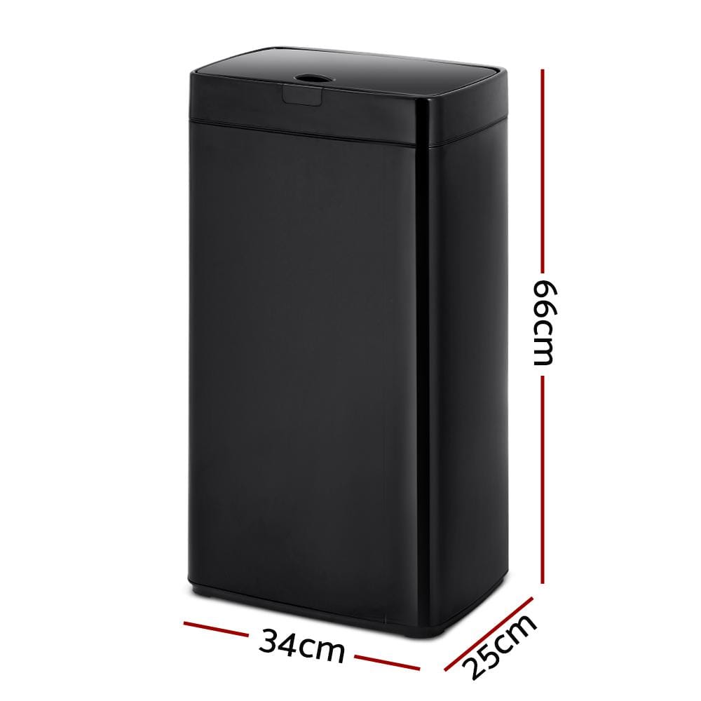 Motion Sensor Rubbish Bin - 45L Black