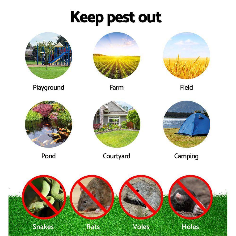 Snake Repeller 10X Multi Pulse Ultrasonic Battery Powered Pest Repellent