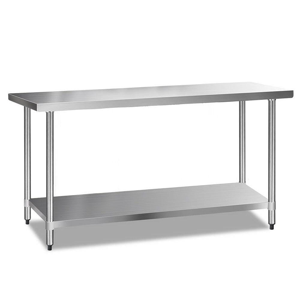Cefito 430 610 x 1829mm Commercial Stainless Steel Kitchen Bench
