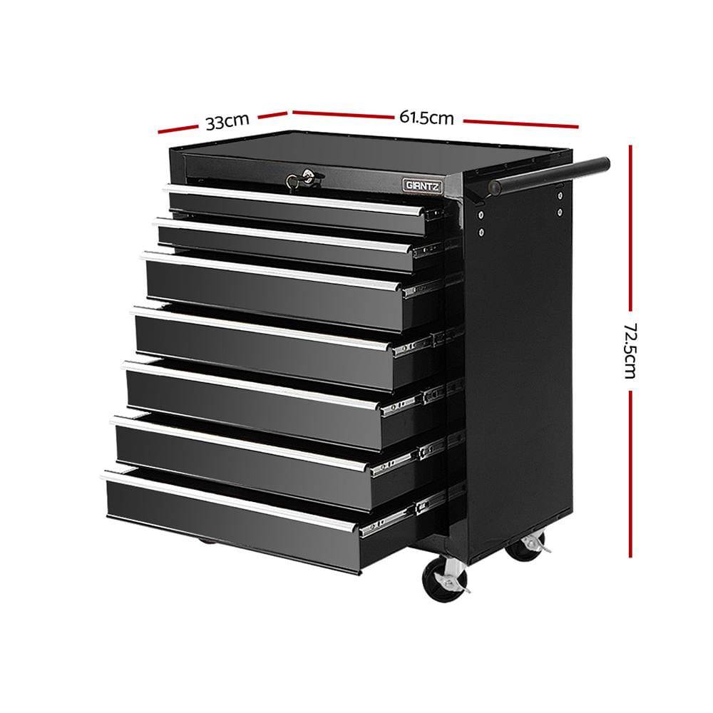Giantz 7 Drawers Tool Chest and Trolley Black