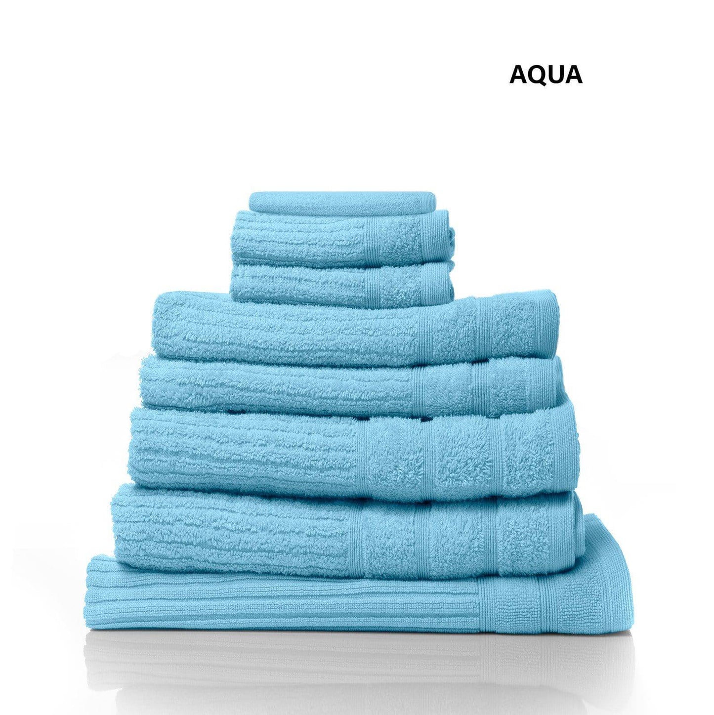 Royal Comfort Eden Egyptian Cotton 600GSM 8 Piece Luxury Bath Towels Aqua