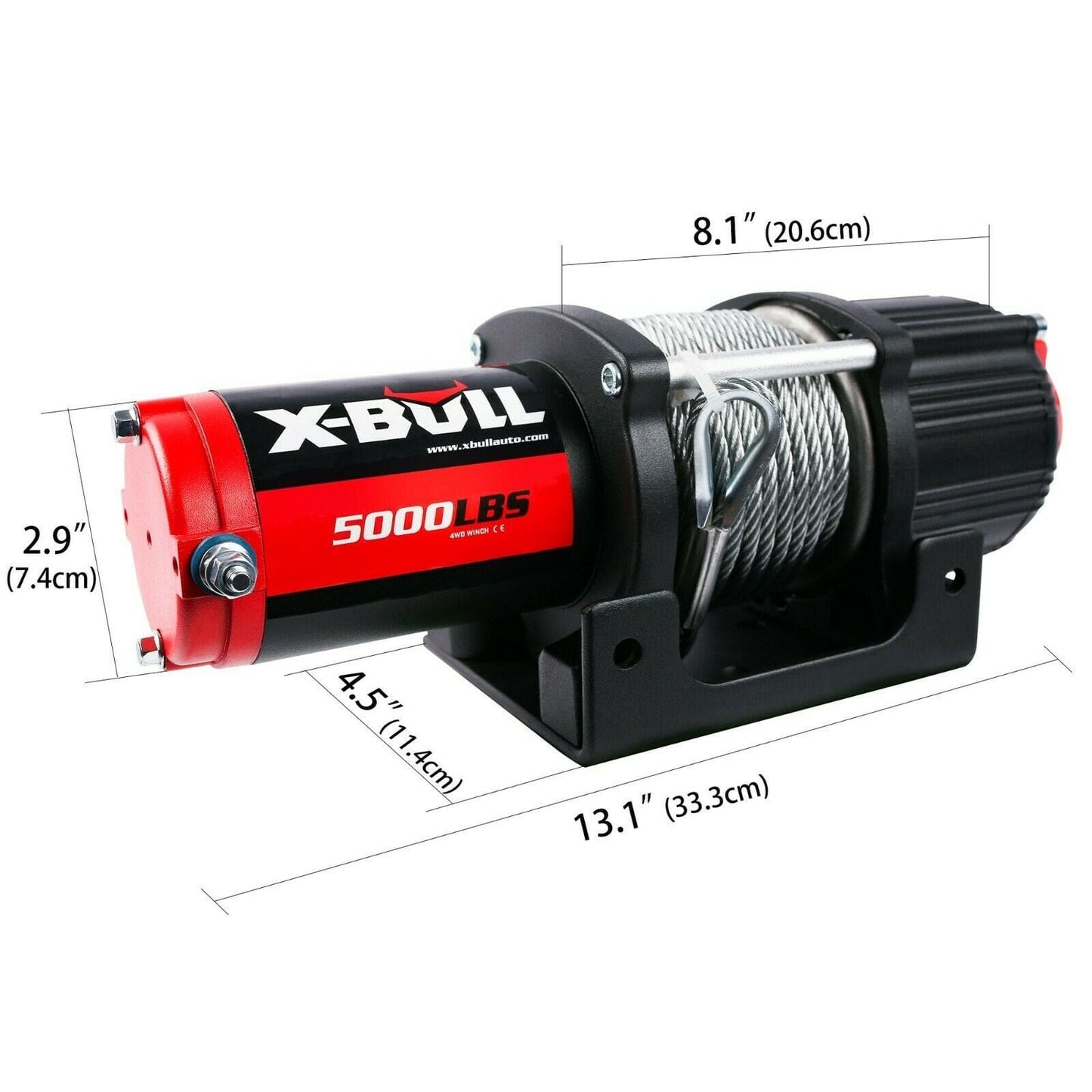 X-BULL 4X4 Electric Winch 12V 5000LBS Wireless 15.2M Steel Cable ATV UTV 4WD Boat