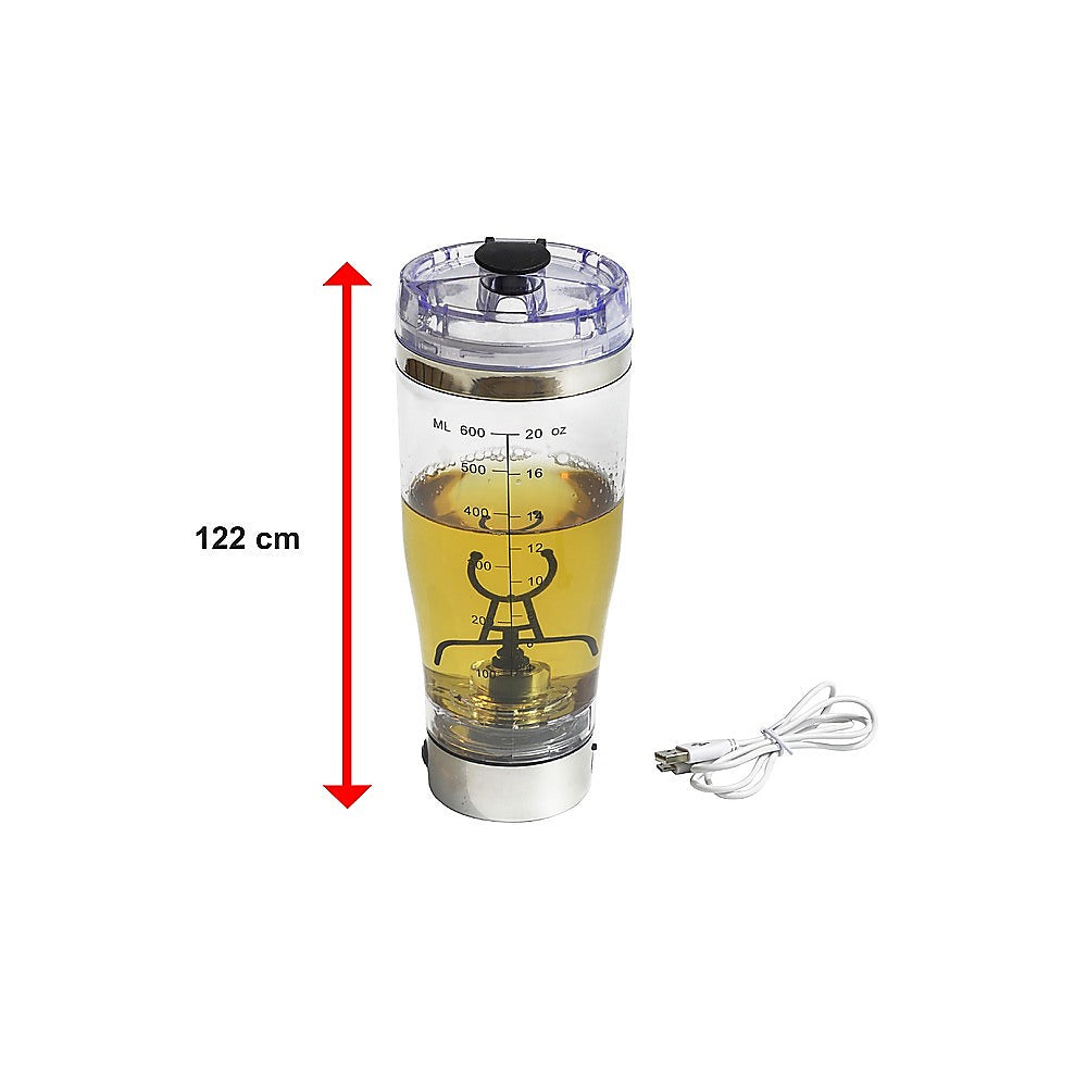 Electric Smart Portable Blender Protein Shaker Detachable Mixer Cup Bottle-600ml