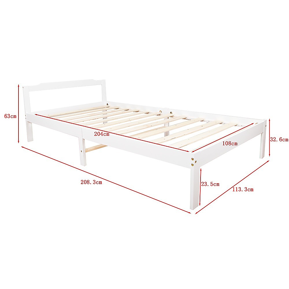Natural Wooden King Bed Frame Home Furniture