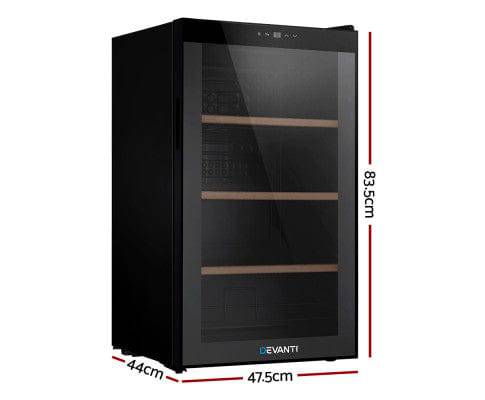 Devanti Wine Fridge Cooler 34 Bottles