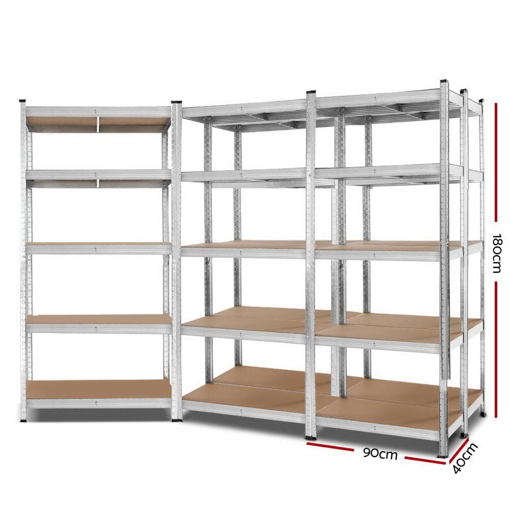 Giants 5x1.8M Warehouse Shelving Rack Racking Garage Metal Storage Shelve