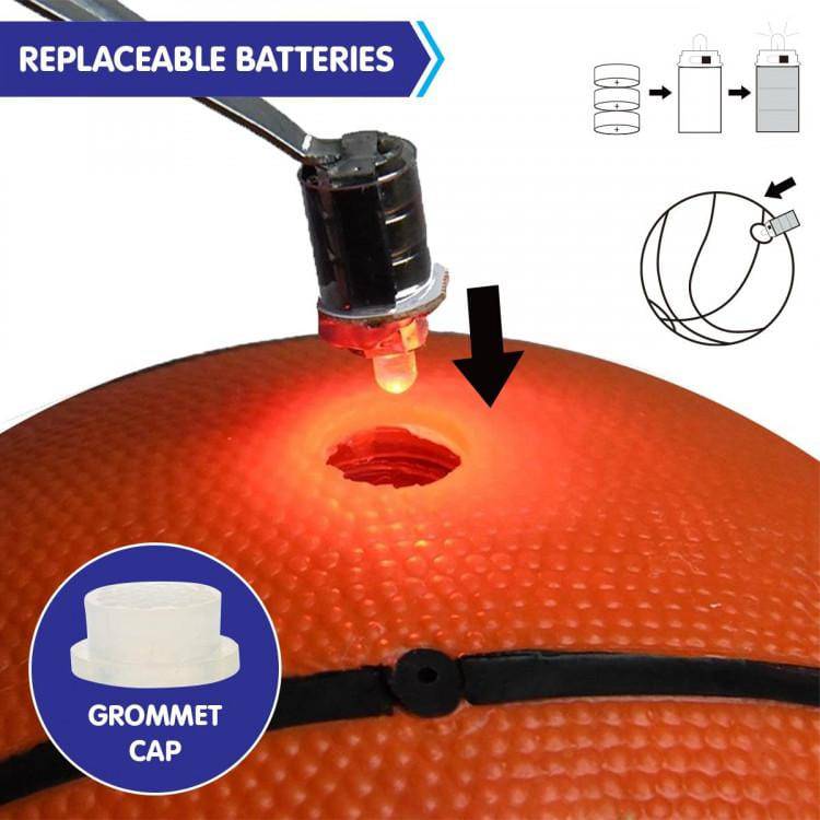 BASKETBALL L.E.D GLOW LIGHT UP TRAMPOLINE BALL