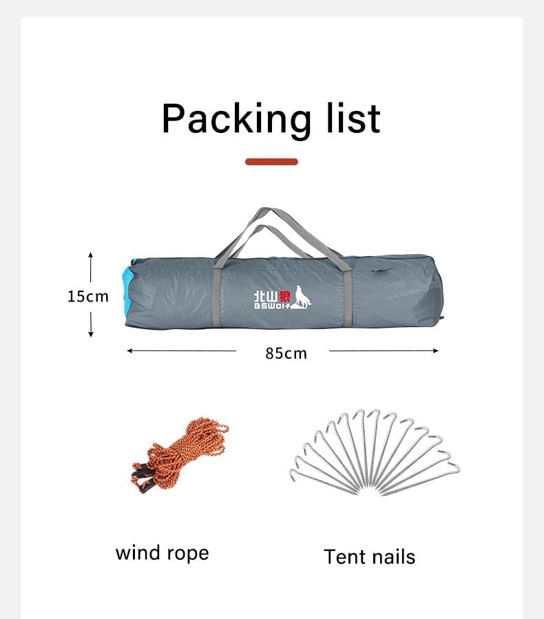 BSWolf Automatic Family Camping tent 4-person Waterproof