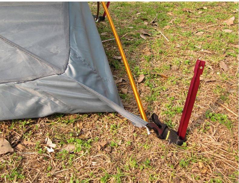 BSWolf 10pcs Tent Pegs 7001 Aluminum Alloy Stake With Rope 18cm Accessories