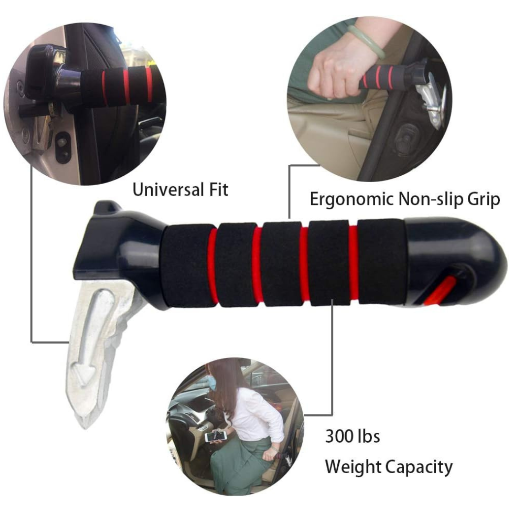 Elderly Mobility Standing Car Aid Bar Exit Stand Support with Integrated LED Torch