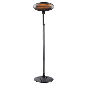 2000W 2.1m Free Standing Adjustable Portable Outdoor Electric Patio Heater Black

Effortlessly heat your garage, shed, or verandah with our 2000-watt free-standing outdoor electric heater. Featuring radiant heating, these powerful heaters eliminate oxygen and humidity interference, providing clean and healthy air. Say goodbye to static, dry skin, dry eyes, and toxic gases often associated with traditional heaters. These outdoor heaters run silently, creating a peaceful environment for all occupants, and are