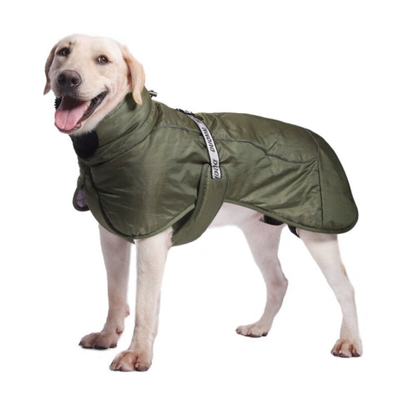 Hooded Pet Winter Jacket Thick and Comfortable Padded Dog Clothes_0