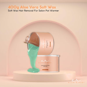 400g Soft Wax Hair Removal - Aloe Vera Depilatory For Salon Pot Warmer

This salon-grade soft wax is specially formulated with Aloe Vera for effective and gentle hair removal. Its water-soluble formula adheres to hair, not skin, to minimize discomfort during waxing. Ideal for all body parts and most skin types, and conveniently packaged in a resealable pot for storage.