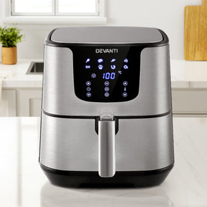 Devanti Air Fryer 7L LCD Fryers Oil Free Oven Air fryer Kitchen Healthy Cooker
