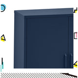 ArtissIn Buffet Sideboard Metal Cabinet - SWEETHEART Blue