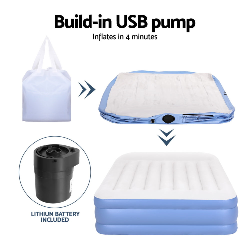 Air Mattress Weisshorn Queen Inflatable Bed 46cm Air bed