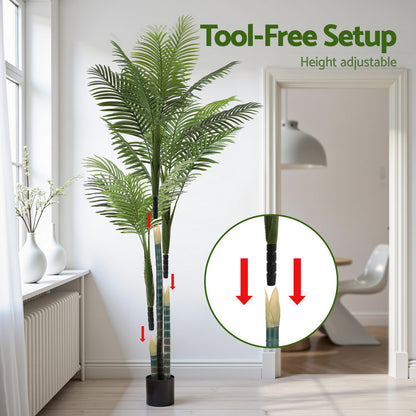 Artiss 180cm Artificial Palm Tree Faux Trees Indoor Decor Artificial Plants Lifelike Plant 1.8M