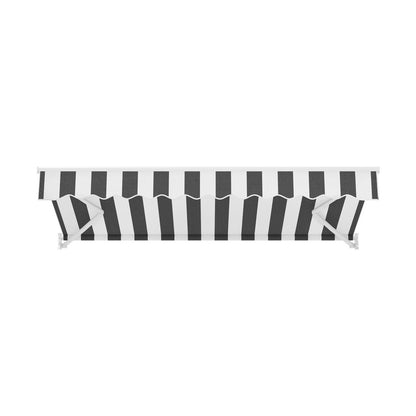 Instahut Retractable Folding Arm Awning Motorised Sunshade 2.5Mx2M Grey White