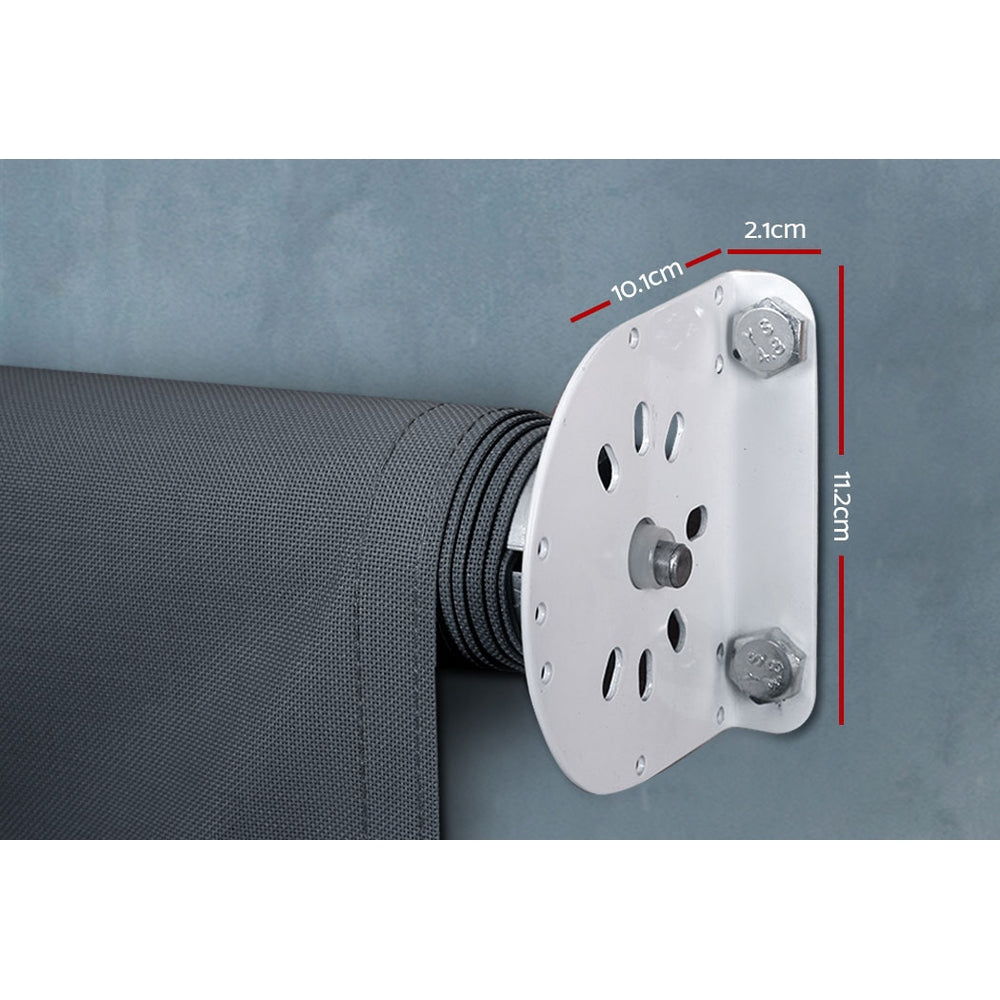 Instahut 2.1X2.5M Outdoor Blinds Awning Roll Down Canopy Retractable Outdoor Blinds Window Shade Grey