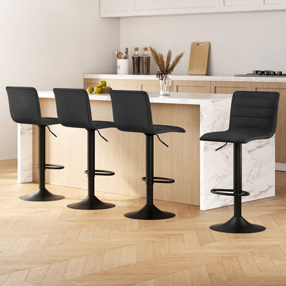 Artiss 4x Bar Stools Fabric Kitchen Cafe Swivel Bar Stool Chair Gas Lift Black

Enhance your space with these 4 Bar Stools in Black. A quality bar stool is essential for versatile and functional use, with factors like height, seat material, and design cohesion playing a crucial role. Our Fabric Bar Stools are expertly crafted to provide a well-balanced and deliberate design in any setting.