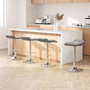 Artiss 4x Bar Stools Linen Padded Gas Lift

Enhance your relaxation experience with the Artiss Bar Stool. This essential piece boasts a timeless design and modern appeal, making it a staple for any sophisticated home. Crafted with faux fabric and extra thick foam padding, this bar stool provides ultimate comfort. The Steel and padded seat also exudes elegance, adding an extra touch of sophistication to your living space.