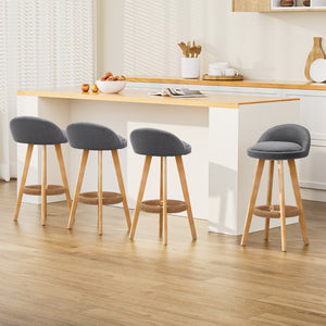 Artiss 4x Bar Stools Padded Linen Wooden Grey

Elevate the aesthetic of your home with the Artiss 4x Bar Stools Padded Linen Wooden Grey, offering a perfect blend of style and comfort in an exceptionally durable design. The padded linen fabric seat ensures utmost comfort for extensive sitting, while a hemp rope wrapped footrest adds a touch of uniqueness. Additionally, a low lip backrest provides added security and support for a truly relaxing experience.&nbsp;
