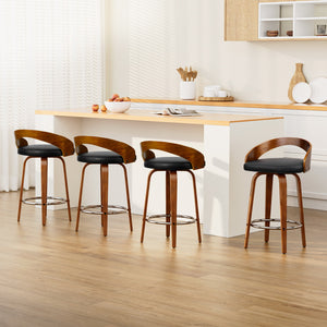 Artiss 4x Wooden Bar Stools Swivel Bar Stool Kitchen Dining Chairs Wood Black


Discovering the perfect stool for your home, cafe, or office can prove difficult. However, our solution is effortless - featuring a contemporary design and PU leather seat, they effortlessly blend into any space you desire. These exceptional and expertly crafted wooden bar stools are the ideal addition to your kitchen, cafe, or pantry, providing a unique touch to stand out from the rest.