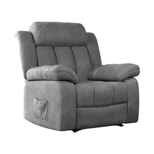 Artiss Recliner Chair Electric Massage Chair Velvet Lounge Sofa Heated-Grey

Experience ultimate relaxation with the Artiss Recliner Chair. Featuring 8-point massage and 2-point heating, this chair offers targeted and soothing comfort. Upholstered in luxurious velvet fabric, it provides plush and supportive cushioning. The high-resilience sponge padding ensures exceptional comfort and the sturdy steel base can support up to 150kg.&nbsp;