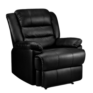 Artiss Recliner Chair Leather Black Cissy