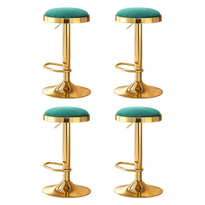 4x Artiss Bar Stools Kitchen Dining Chairs Velvet Padded Stool Green