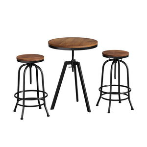 Artiss Bar Table Stools Set Dining Desk Industrial Kitchen Chairs Cafe Pub