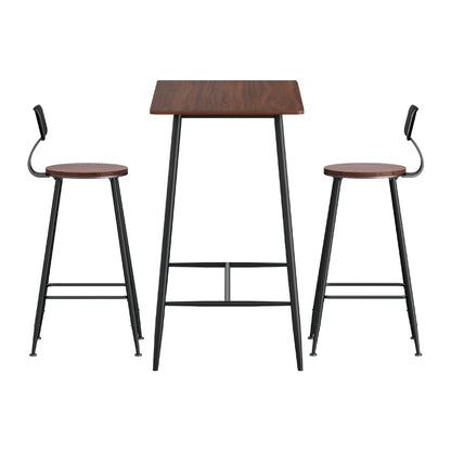 Artiss Bar Table and Stools Set Dining Desk Kitchen Chairs Cafe Pub