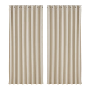 Artiss 2X Blockout Curtains Eyelet 300x230cm Beige