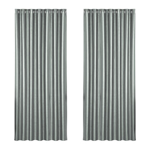 Artiss 2X Blockout Curtains Eyelet 240x230cm Grey Shine