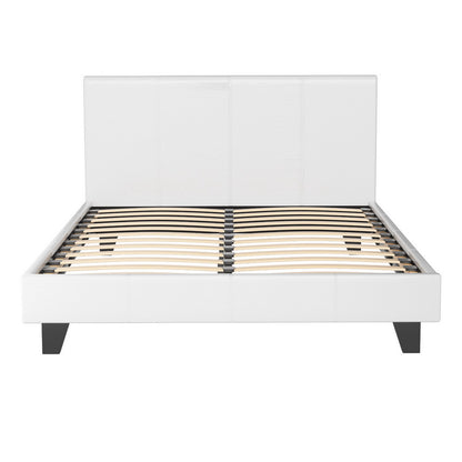Artiss Neo Bed Frame PU Leather - White Double