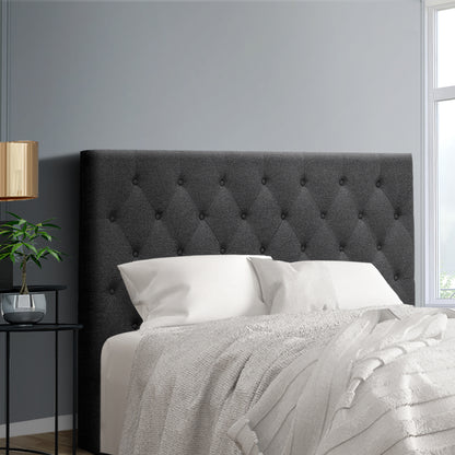 Artiss Bed Head Headboard Double Size Fabric - CAPPI Charcoal