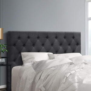 Artiss Bed Head Headboard Queen Size Fabric - CAPPI Charcoal