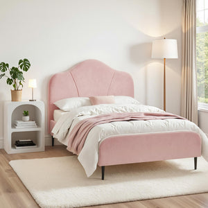 Artiss King Single Storage Bed Frame Velvet with Bedside Table Pink - Factory Direct Shop
