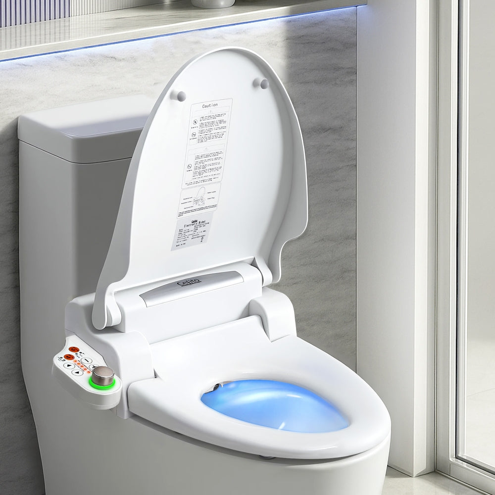 Cefito Electric Bidet Toilet Seat Cover LED Night Light Heated Seat with Remote